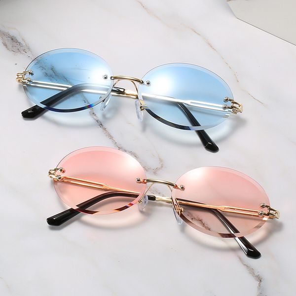 summer sunglasses 2021 brand design fashion small frameless sunglassesmen's and women's ocean trimming lenses metal bending uv400, White;black
summer sunglasses 2021 brand design fashion small frameless sunglassesmen's and women's ocean trimming lenses metal bending uv400, White;black