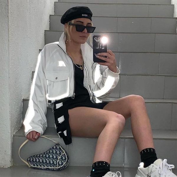 women's jackets women spring autumn fashion pocket reflective colorblock jacket 2021 trend casual printed nuw925, Black;brown
women's jackets women spring autumn fashion pocket reflective colorblock jacket 2021 trend casual printed nuw925, Black;brown