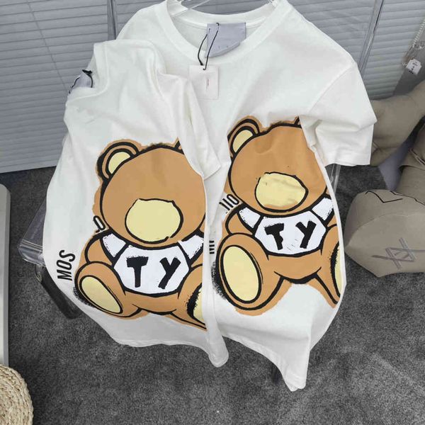 luxury design mos fashion bear cartoon print short t-shirt for women summer round neck pullover casual half sleeve bottom coat, White
luxury design mos fashion bear cartoon print short t-shirt for women summer round neck pullover casual half sleeve bottom coat, White