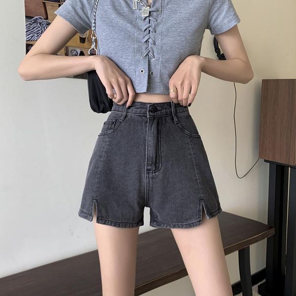women's shorts high waist jeans thin section 2021 female summer straight loose a word wide-legged pants show, White;black
women's shorts high waist jeans thin section 2021 female summer straight loose a word wide-legged pants show, White;black
