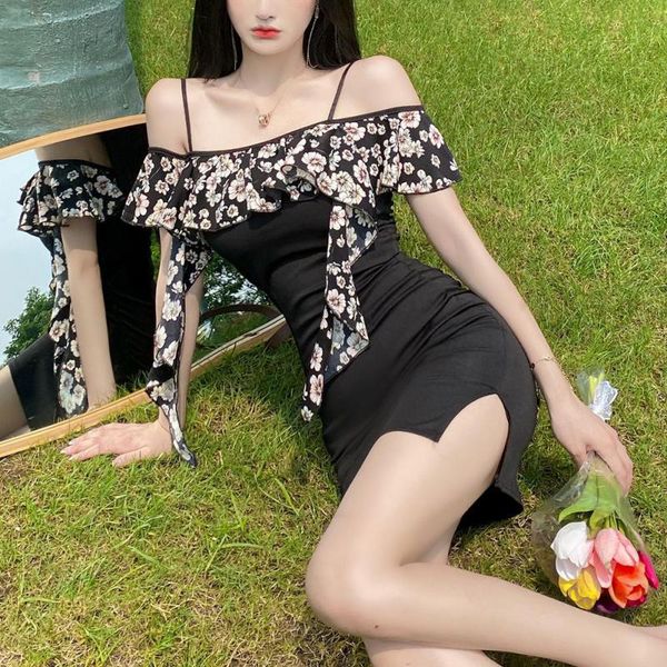 casual dresses women dress plus size summer clothes fashion sheath above knee, mini slash neck camisole stitching ruffle decoration 202, Black;gray
casual dresses women dress plus size summer clothes fashion sheath above knee, mini slash neck camisole stitching ruffle decoration 202, Black;gray