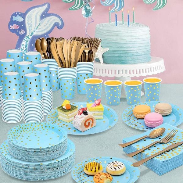 disposable dinnerware blue gold foil birthday party paper cup decoration plate set anniversary
disposable dinnerware blue gold foil birthday party paper cup decoration plate set anniversary