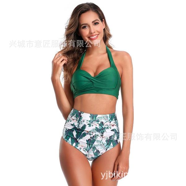 women's swimwear high waist bikinis 2021 halter women swimsuit female bikini set print bodysuit bathing suit summer biquini xxl, White;black
women's swimwear high waist bikinis 2021 halter women swimsuit female bikini set print bodysuit bathing suit summer biquini xxl, White;black