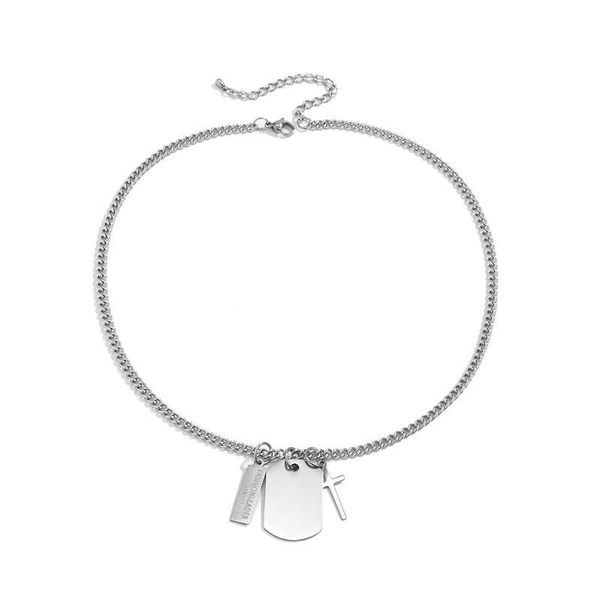 pendant necklaces potcet stainless steel square brand cross titanium necklace collar geometric fashion hip hop party jewelry, Silver
pendant necklaces potcet stainless steel square brand cross titanium necklace collar geometric fashion hip hop party jewelry, Silver