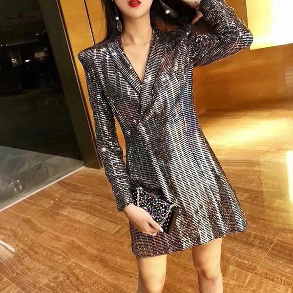 women's suits & blazers women sequined office jacket plaid spring silver sparkly long blazer notched collar sleeve, White;black
women's suits & blazers women sequined office jacket plaid spring silver sparkly long blazer notched collar sleeve, White;black