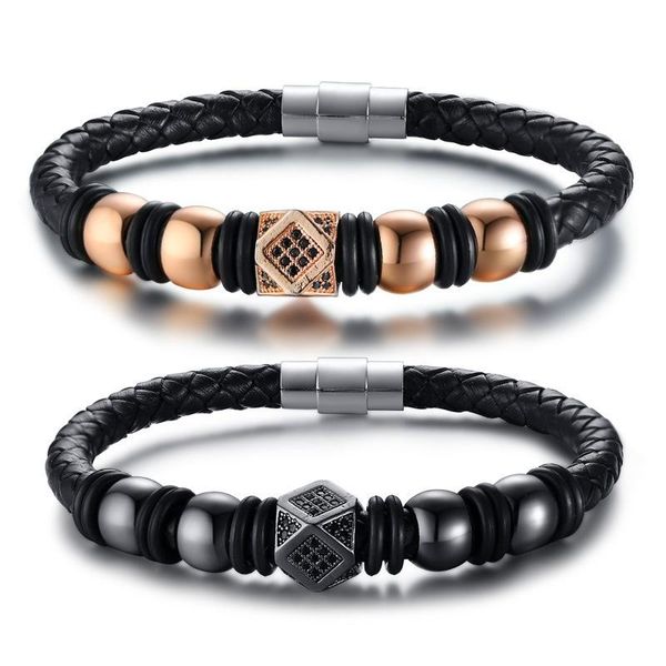 charm bracelets fashion retro micro-inlaid zircon beaded braided leather bracelet trendy casual party jewelry gift, Golden;silver
charm bracelets fashion retro micro-inlaid zircon beaded braided leather bracelet trendy casual party jewelry gift, Golden;silver