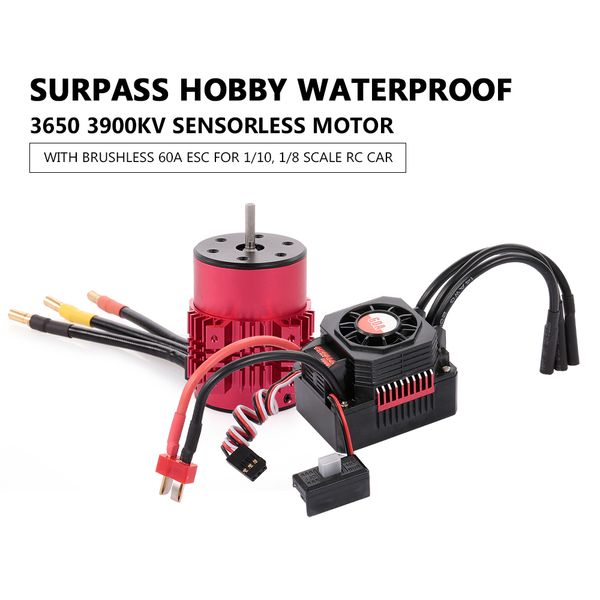 surpass hobby 3650 3900kv brushless motor with heat sink and 60a esc with bec waterproof for 1/10 1/8 rc car spare parts
surpass hobby 3650 3900kv brushless motor with heat sink and 60a esc with bec waterproof for 1/10 1/8 rc car spare parts