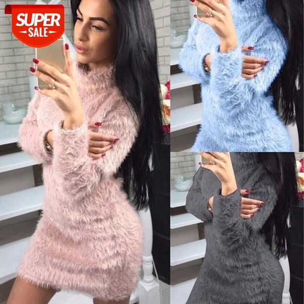 women's spring plush dress solid color soft long sleeve high neck ladies wild casual slim fitting mini for daily homewear #xr0e, White;black
women's spring plush dress solid color soft long sleeve high neck ladies wild casual slim fitting mini for daily homewear #xr0e, White;black