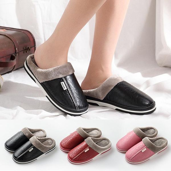 winter slippers for women men fashion leather couple shoes warm short plush soft non-slip indoor bedroom house slipper, Black
winter slippers for women men fashion leather couple shoes warm short plush soft non-slip indoor bedroom house slipper, Black