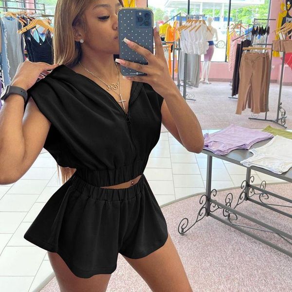 women's tracksuits hirigin women streetwear matching sets trendy zip two piece set hooded crop shorts summer tracksuit outfits, Gray
women's tracksuits hirigin women streetwear matching sets trendy zip two piece set hooded crop shorts summer tracksuit outfits, Gray