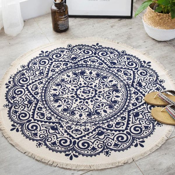 carpets nordic ethnic simple style round rug non-slip for bedroom bohemia woven cotton carpet knitting floor mat with tassels 92cm
carpets nordic ethnic simple style round rug non-slip for bedroom bohemia woven cotton carpet knitting floor mat with tassels 92cm
