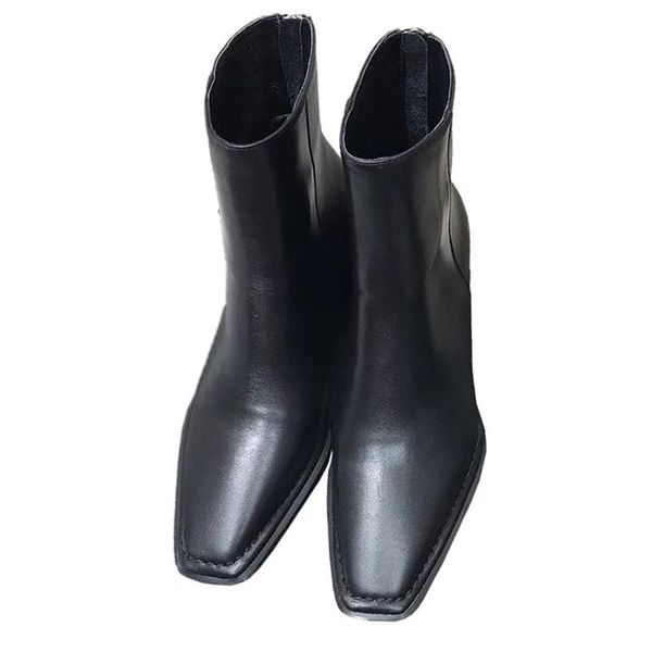 boots stylish brand women genuine leather high heel square toe black classic elegant simple comfortable zip ankle booties
boots stylish brand women genuine leather high heel square toe black classic elegant simple comfortable zip ankle booties
