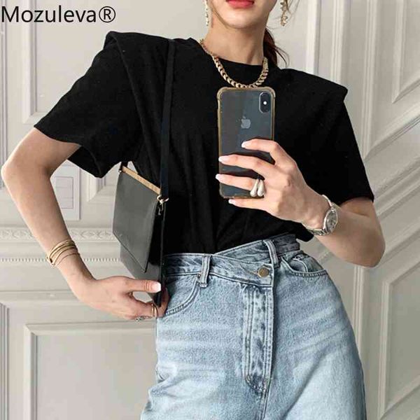 women summer t-shirt bottoming basic solid fashionable minimalist style wild lady white oversize 210427
women summer t-shirt bottoming basic solid fashionable minimalist style wild lady white oversize 210427