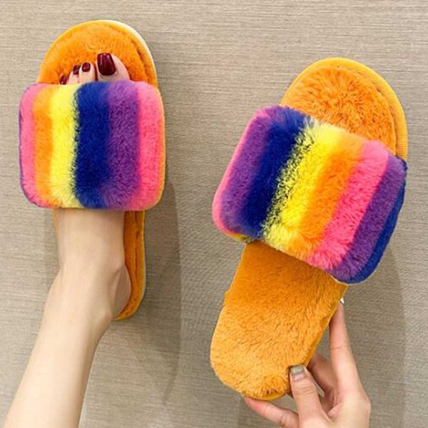autumn winter house women fur slippers rainbow comfortable flat ladies shoes non slip indoor furry qq906 210625, Black
autumn winter house women fur slippers rainbow comfortable flat ladies shoes non slip indoor furry qq906 210625, Black