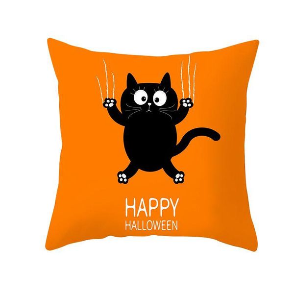 pillow case 45x45cm happy halloween throw cover cushion black cat