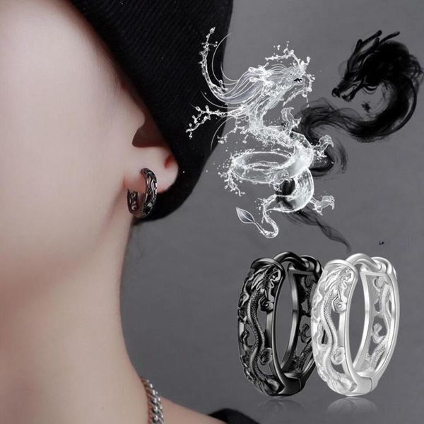 hoop & huggie kofsac personality dragon earrings for men vintage trendy jewelry silver color black gold earring boy gift party accessories, Golden;silver
hoop & huggie kofsac personality dragon earrings for men vintage trendy jewelry silver color black gold earring boy gift party accessories, Golden;silver