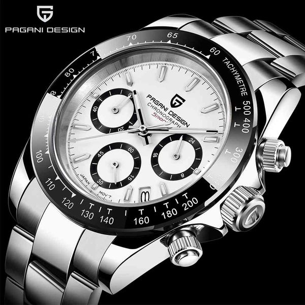 watch pagani design brand chronograph men's luxury automatic stainless steel waterproof sports relogio masculino, Slivery;brown
watch pagani design brand chronograph men's luxury automatic stainless steel waterproof sports relogio masculino, Slivery;brown