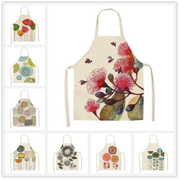 flower pattern kitchen aprons woman men kids cotton linen bibs home cooking bbq apron cleaning baking accessory 53*65cm q0148
flower pattern kitchen aprons woman men kids cotton linen bibs home cooking bbq apron cleaning baking accessory 53*65cm q0148