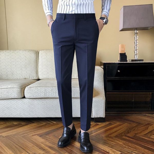 men's suits & blazers 2021 business suit pants men solid color office social formal dress casual streetwear wedding trousers pantalon h, White;black
men's suits & blazers 2021 business suit pants men solid color office social formal dress casual streetwear wedding trousers pantalon h, White;black