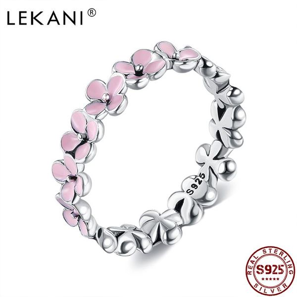 cluster rings lekani genuine 925 sterling silver pink enamel wreath finger for women romantic engagement wedding ring statement jewelry, Golden;silver
cluster rings lekani genuine 925 sterling silver pink enamel wreath finger for women romantic engagement wedding ring statement jewelry, Golden;silver