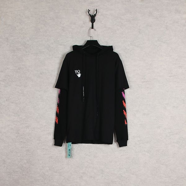 autumn winter new off 2021 pink gradient arrow hooded fake two-piece sweater for men and women, Black
autumn winter new off 2021 pink gradient arrow hooded fake two-piece sweater for men and women, Black
