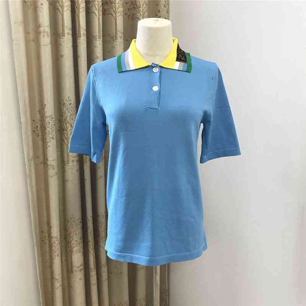 2022 factory wholesale new summer color stripe f letter polo collar t-shirt short sleeve ice silk casual, White;black
2022 factory wholesale new summer color stripe f letter polo collar t-shirt short sleeve ice silk casual, White;black