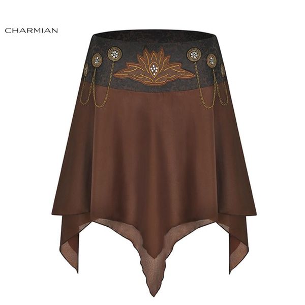 skirts charmian women's retro steampunk embroidered and chains detail multi-layered asymmetrical hemline skirt, Black
skirts charmian women's retro steampunk embroidered and chains detail multi-layered asymmetrical hemline skirt, Black