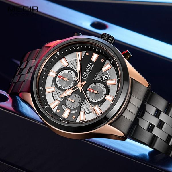 wristwatches megir men sports watches 2021 chronograph quartz watch for man stainess steel strap waterproof luminous wristwatch, Slivery;brown
wristwatches megir men sports watches 2021 chronograph quartz watch for man stainess steel strap waterproof luminous wristwatch, Slivery;brown