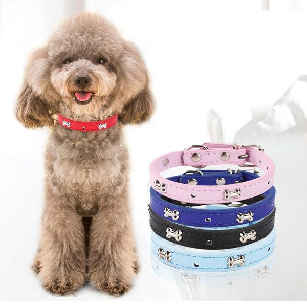 fashion red pink black blue leather dog collar bone shaped accessories for dogs small pet supplies collars & leashes
fashion red pink black blue leather dog collar bone shaped accessories for dogs small pet supplies collars & leashes