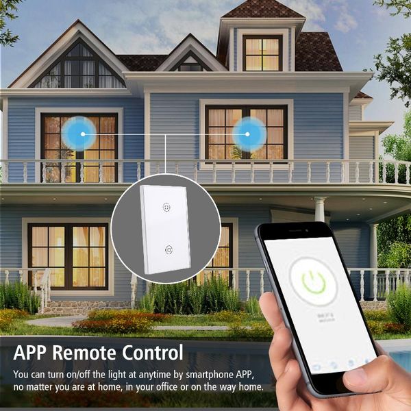 smart home control light switch wifi wall touch app remote voice function compatible with google assistant/alexa/ ifttt,3 gang
smart home control light switch wifi wall touch app remote voice function compatible with google assistant/alexa/ ifttt,3 gang