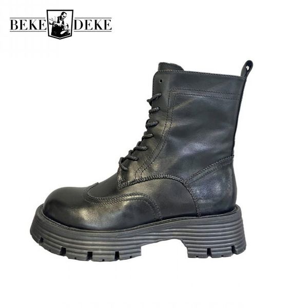 boots british style womens fashion casual outdoor ankle thick bottom height increasing genuine leather vintage female, Black
boots british style womens fashion casual outdoor ankle thick bottom height increasing genuine leather vintage female, Black