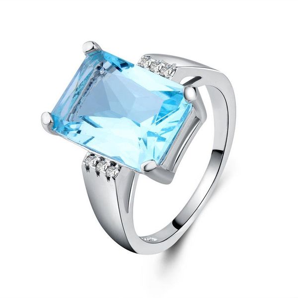 cluster rings ladies crystal blue large zircon married women's engagement luxury gifts, Golden;silver
cluster rings ladies crystal blue large zircon married women's engagement luxury gifts, Golden;silver