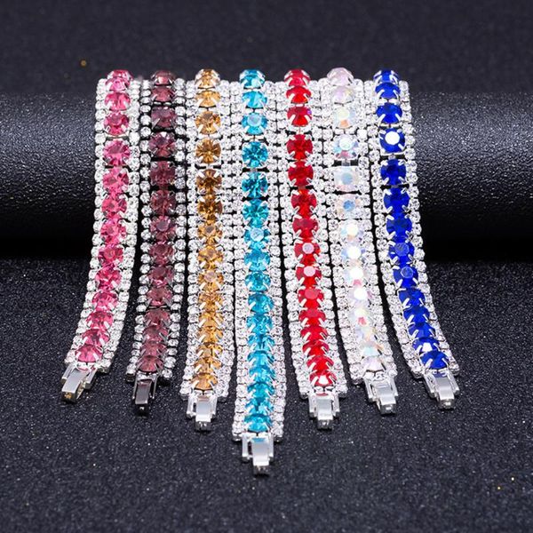 link, chain korean luxury rhinestone colorful wedding bracelet jewelry for women bling crystal link hand charm wrist bangle bracelets, Black
link, chain korean luxury rhinestone colorful wedding bracelet jewelry for women bling crystal link hand charm wrist bangle bracelets, Black
