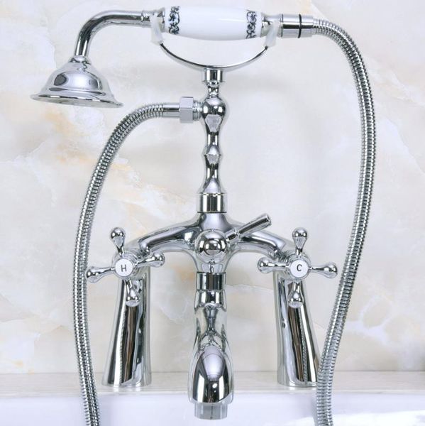 polished chrome bathroom shower taps deck mounted clawfoot bath tub faucet dual handle mixer tap with handheld wna122 sets
polished chrome bathroom shower taps deck mounted clawfoot bath tub faucet dual handle mixer tap with handheld wna122 sets