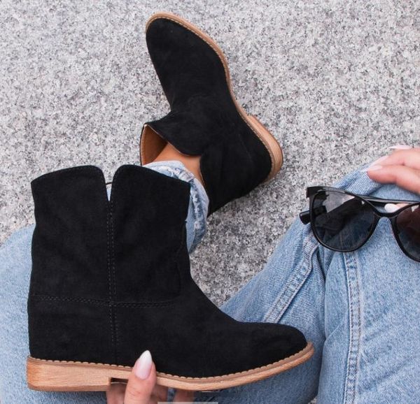 boots 2021 woman winter faux suede retro snow cowboy female warm height increasing casual shoes, Black
boots 2021 woman winter faux suede retro snow cowboy female warm height increasing casual shoes, Black