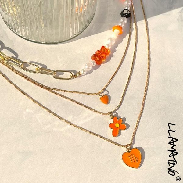 chains y2k multi layer orange heart flower asymmetric beaded necklace for women gummy bear pearl metal chain choker necklaces jewelry, Silver
chains y2k multi layer orange heart flower asymmetric beaded necklace for women gummy bear pearl metal chain choker necklaces jewelry, Silver