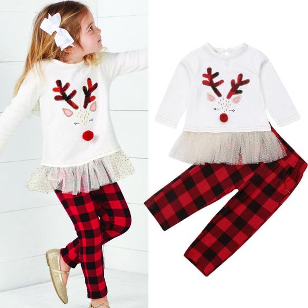 clothing sets ly autumn toddler baby girls christmas party clothes deer print long sleeve pullover lace +plaid pants, White
clothing sets ly autumn toddler baby girls christmas party clothes deer print long sleeve pullover lace +plaid pants, White