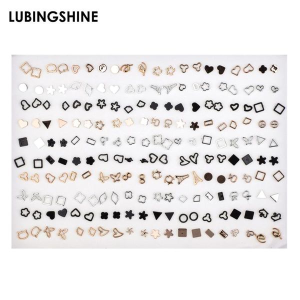 100pairs/set mix style gold silver color stud earrings set cute alloy star heart for women girl fashion jewelry, Golden;silver
100pairs/set mix style gold silver color stud earrings set cute alloy star heart for women girl fashion jewelry, Golden;silver