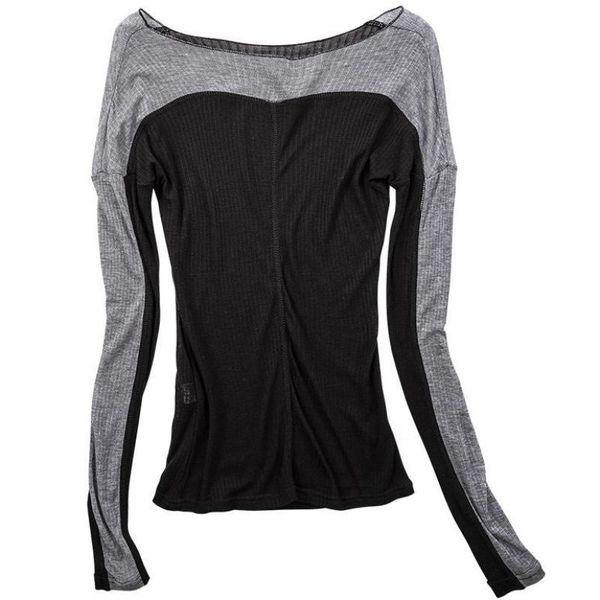 women's t-shirt women o-neck contrast color matching long sleeve gray t shirt casual loose vintage 2021 clothes, White
women's t-shirt women o-neck contrast color matching long sleeve gray t shirt casual loose vintage 2021 clothes, White