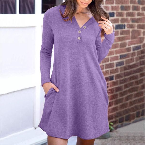 casual dresses v-neck dress womens fashion elegant fall clothes for women long sleeve with pocket vestidos de manga larga, Black;gray
casual dresses v-neck dress womens fashion elegant fall clothes for women long sleeve with pocket vestidos de manga larga, Black;gray