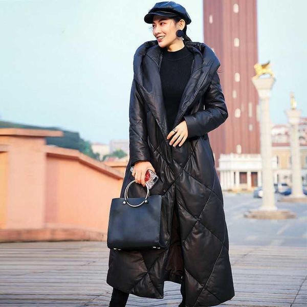 women's leather & faux jacket genuine 2021 winter brand warm belt down hooded long thick sheepskin coat plus size m 3xl, Black
women's leather & faux jacket genuine 2021 winter brand warm belt down hooded long thick sheepskin coat plus size m 3xl, Black