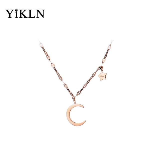 yikln trendy stainless steel moon & stars choker pendant neckalces for women girls rose gold lovely chains jewelry kolye yn17041 chokers, Golden;silver
yikln trendy stainless steel moon & stars choker pendant neckalces for women girls rose gold lovely chains jewelry kolye yn17041 chokers, Golden;silver