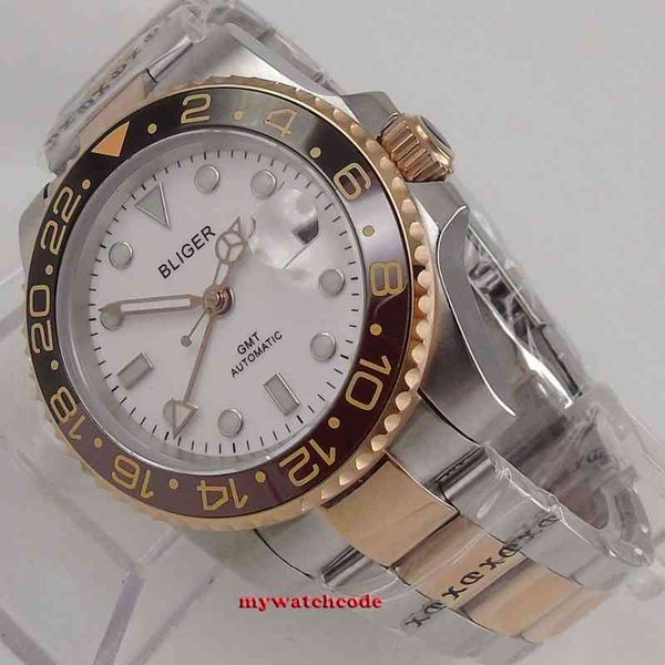 scoreboard 40 white mm bliger rose golden case sapphire crystal gmt date window automatic gentlemen clock 132, Slivery;brown
scoreboard 40 white mm bliger rose golden case sapphire crystal gmt date window automatic gentlemen clock 132, Slivery;brown