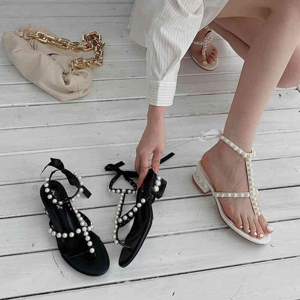 sandals women summer flip-flops chunky heel low fashion pearl for jc14, Black
sandals women summer flip-flops chunky heel low fashion pearl for jc14, Black