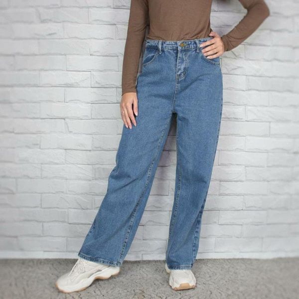 women's jeans women straight denim wide-leg pants loose zipper casual high waist long white blue autumn female s-xl
women's jeans women straight denim wide-leg pants loose zipper casual high waist long white blue autumn female s-xl