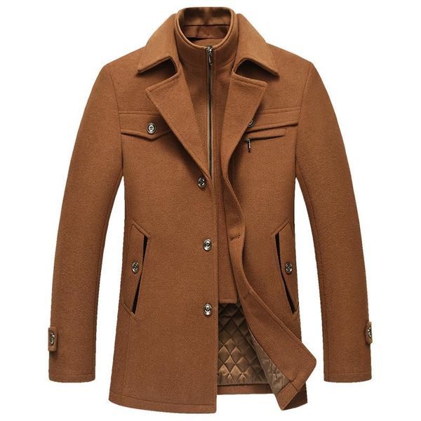 men's wool & blends men 30% coats autumn winter solid color cold resistant woolen overcoat double collar casual trench coat male, Black
men's wool & blends men 30% coats autumn winter solid color cold resistant woolen overcoat double collar casual trench coat male, Black