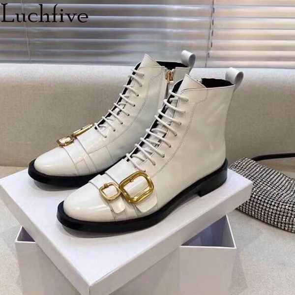 boots buckle belt short women lace up ladies shoes square heels round toe ankle side zipper white botas mujer, Black
boots buckle belt short women lace up ladies shoes square heels round toe ankle side zipper white botas mujer, Black