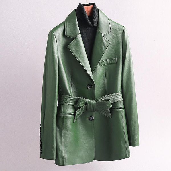women's leather & faux 2021 spring real blazers jackets fashion elegant coat b682, Black
women's leather & faux 2021 spring real blazers jackets fashion elegant coat b682, Black