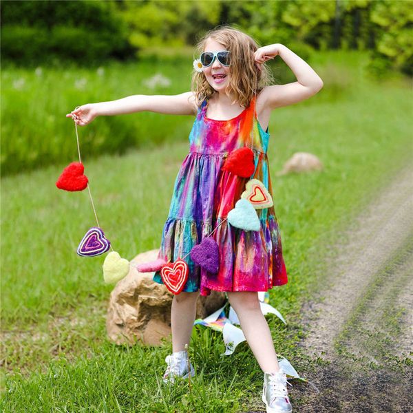 girl's girls rainbow colored tie dye dress vest sleeveless dresses spring summer kids holiday beach sundress children princess costumes, Red;yellow
girl's girls rainbow colored tie dye dress vest sleeveless dresses spring summer kids holiday beach sundress children princess costumes, Red;yellow
