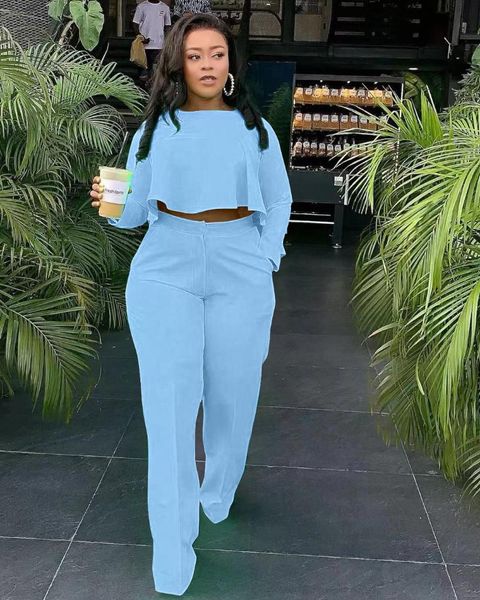 women's two piece pants coffee two-pieces woman casual crimping solid ruffles design women long sleeve + wide leg pant set, White
women's two piece pants coffee two-pieces woman casual crimping solid ruffles design women long sleeve + wide leg pant set, White